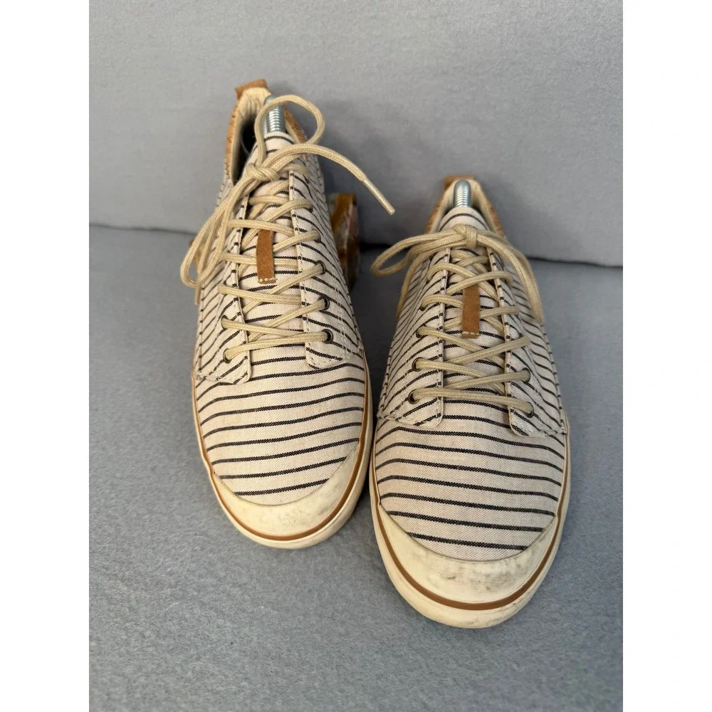 Reef Walled Low TX Cream Stripes Womens Sneakers RF008286 Size 10‎ Casual Shoes